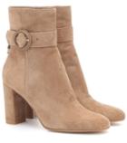 Gianvito Rossi Leyton 85 Suede Ankle Boots