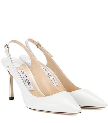 Fendi Erin 85 Leather Sling-back Pumps