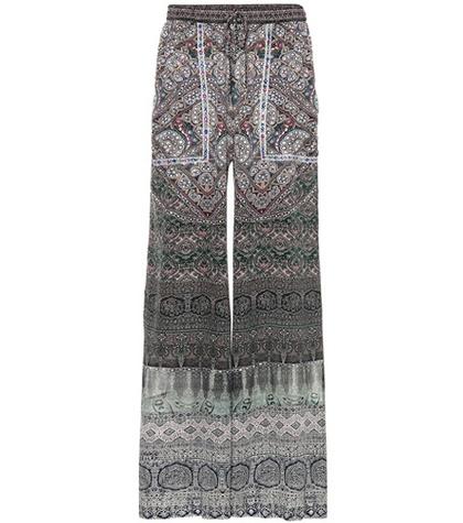 Camilla Embellished Printed Silk Pants