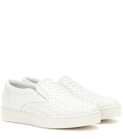 Stella Mccartney Intrecciato Leather Slip-on Sneakers