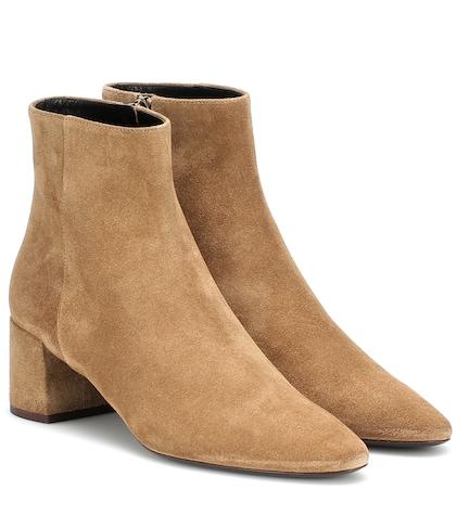 Saint Laurent Lou 50 Suede Ankle Boots