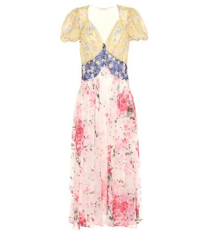 Attico Natalia Floral-printed Silk Dress