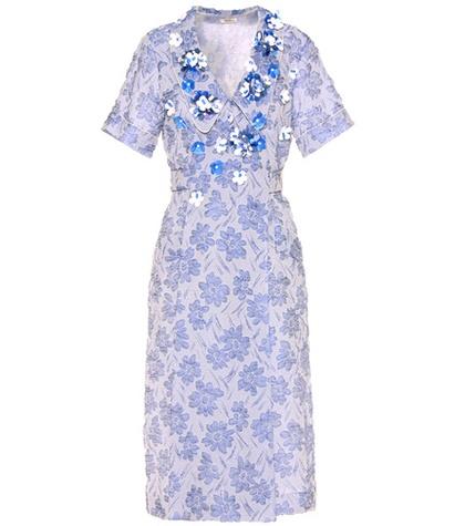 Moncler Embellished Jacquard Dress