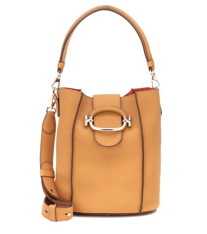 Jimmy Choo T Ring Leather Bucket Bag