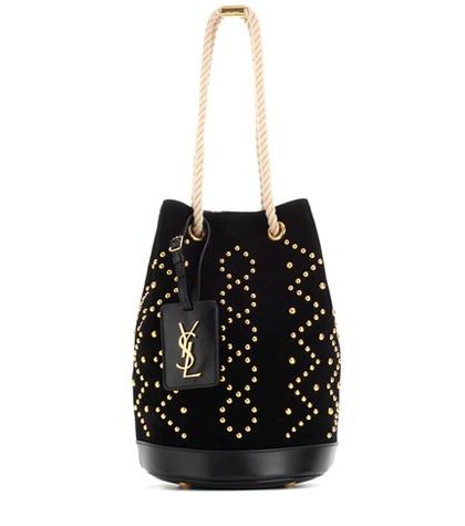 Saint Laurent Small Seau Suede Bucket Bag