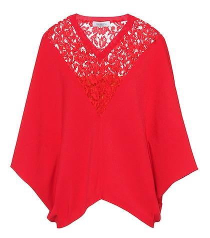 Prada Lace-trimmed Poncho