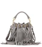 Valentino Small Bucket Fringed Leather Tote
