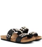 Oliver Peoples Embellished Leather Sandals