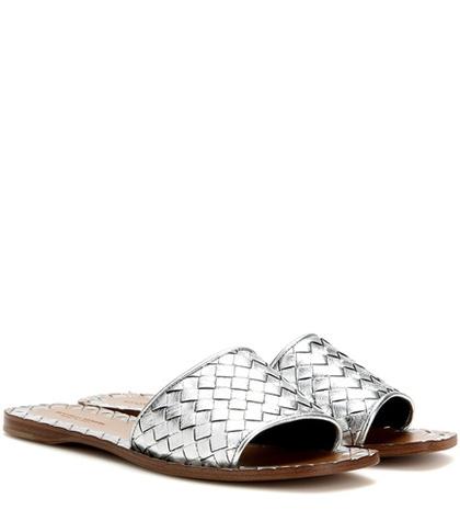 Bottega Veneta Leather Slip-on Sandals