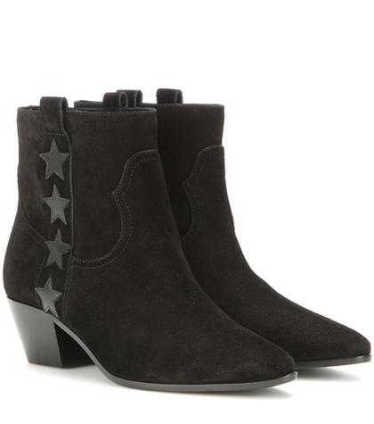 Saint Laurent Wyatt 40 Suede Ankle Boots