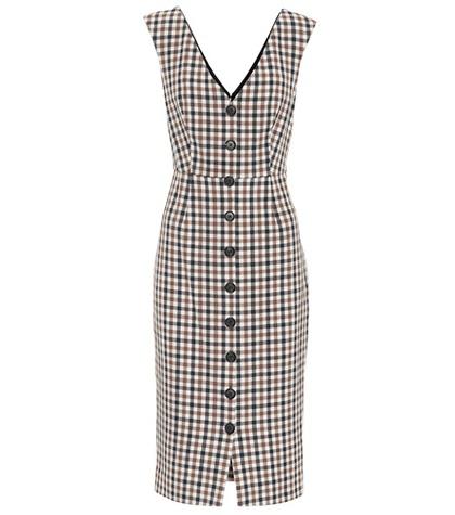 Veronica Beard Lark Checked Cotton-blend Dress