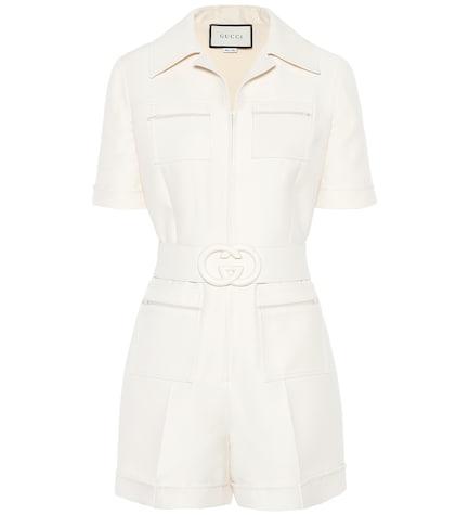 Alexander Mcqueen Wool And Silk Playsuit
