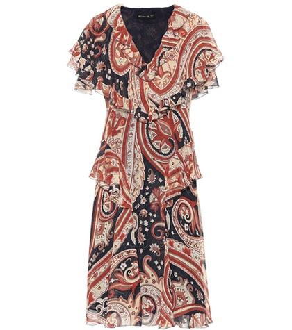 Etro Printed Silk Midi Dress