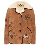 Burberry Shearling-trimmed Suede Jacket