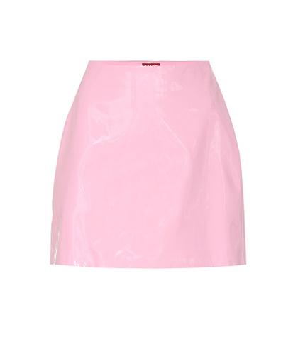 Staud Murray Faux-leather Miniskirt