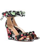Aquazzura Cherry Blossom Wedge Sandals