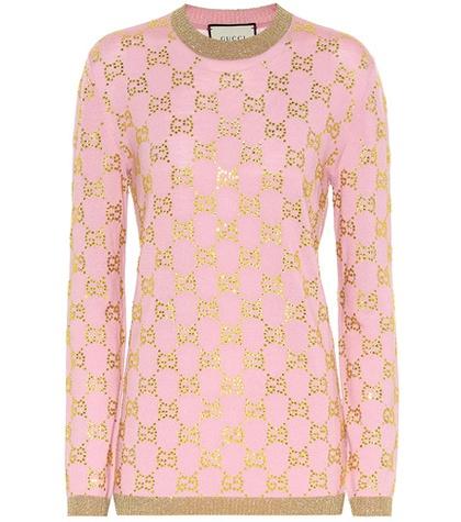 Gucci Gg Crystal-embellished Wool Sweater