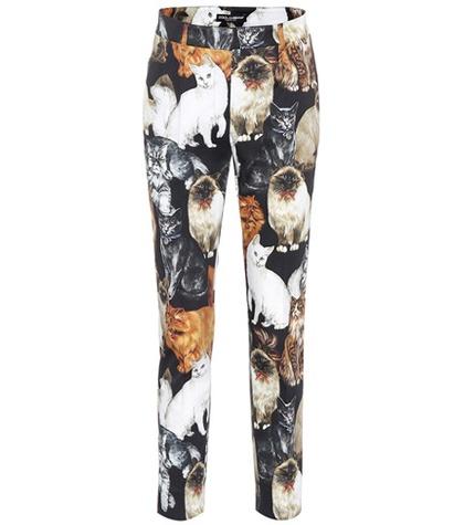 Chlo Printed Cropped Cotton Trousers
