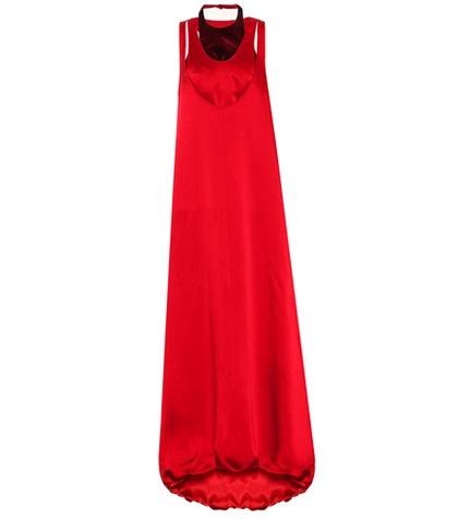 Valentino Sleeveless Satin Gown