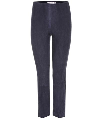 Vince Suede High-rise Cropped Trousers