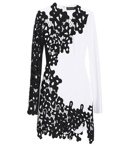 David Koma Lace-trimmed Crêpe Dress