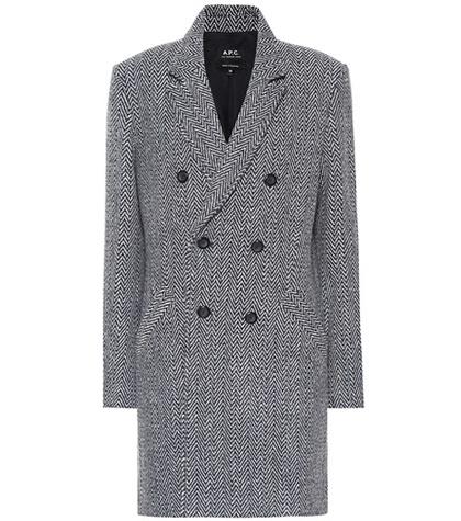 A.p.c. Joan Herringbone Wool-blend Coat