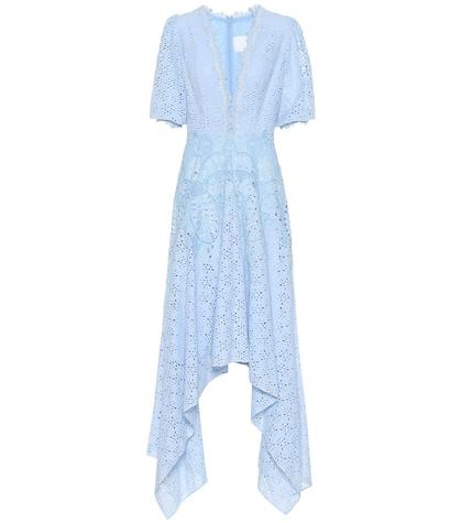 Costarellos Cotton-blend Broderie Anglaise Dress