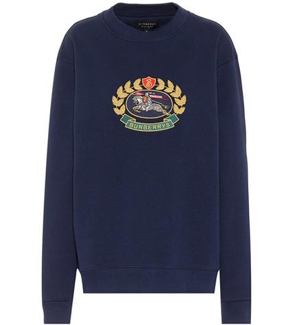 Burberry Embroidered Jersey Sweatshirt