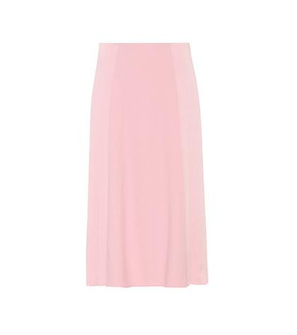 Victoria Beckham Pleated Crêpe Skirt