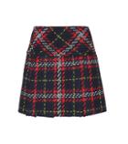 Miu Miu Plaid Wool Skirt