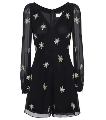 Saint Laurent Beaded Silk Dress