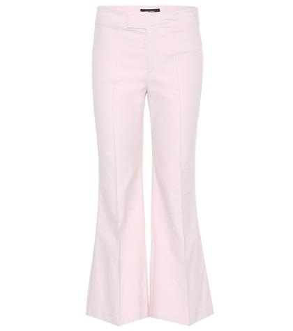 Isabel Marant Lyre Flared Cotton-blend Trousers