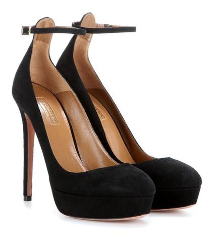 Aquazzura Taylor 130 Suede Platform Pumps