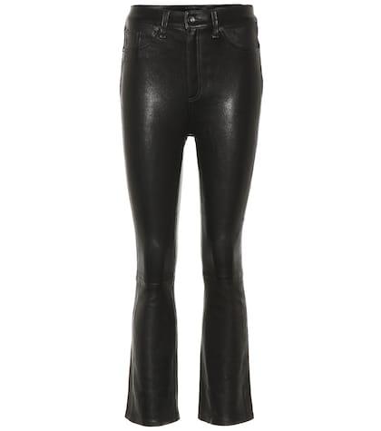Rag & Bone Hana Wide-leg Leather Jeans