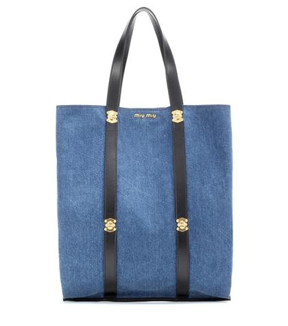 Miu Miu Denim Shopper Bag