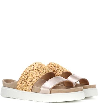Delpozo Embellished Leather Slides