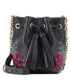 Polo Ralph Lauren Embroidered Leather Bucket Bag