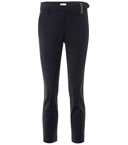 Brunello Cucinelli Embellished Mid-rise Skinny Pants