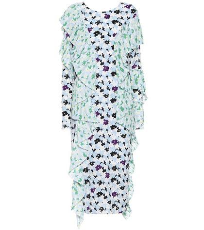 Kenzo Jackie Flowers Crêpe Dress