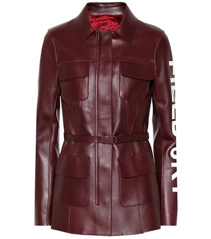 Off-white Leather Field Jacket