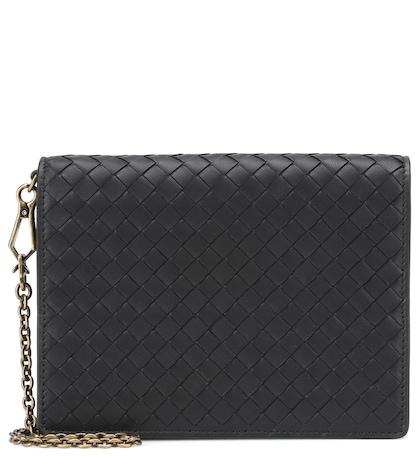 Coach Intrecciato Leather Clutch