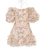 Zimmermann Painted Heart Linen And Silk Dress