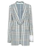 Off-white Checked Cotton And Silk Blazer
