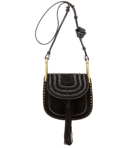 Balmain Hudson Mini Suede Shoulder Bag