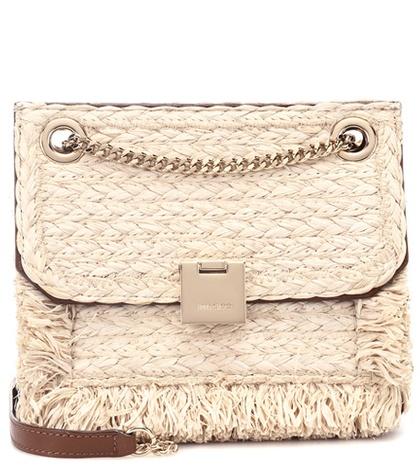 Jimmy Choo Rebel Xb Raffia Shoulder Bag