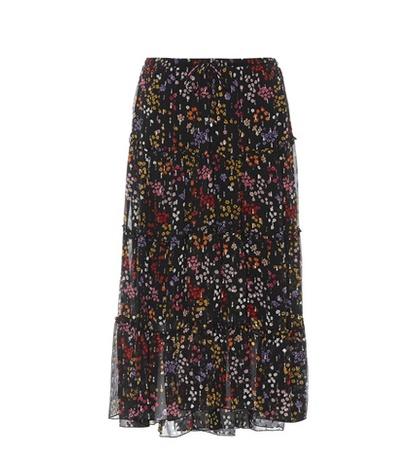 See By Chlo Floral-printed Fil Coupé Silk Skirt