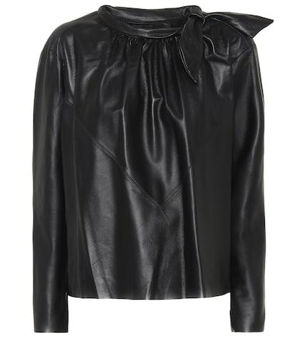 Tibi Chay Leather Shirt