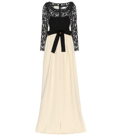 Gucci Lace And Jersey Gown