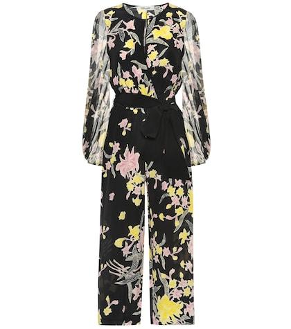 Diane Von Furstenberg Delphi Silk Cropped Jumpsuit
