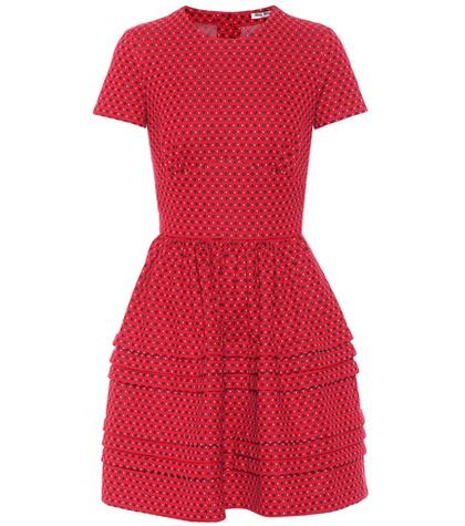 Miu Miu Printed Cotton-blend Minidress
